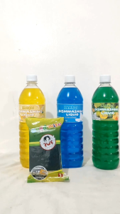 3pcs Dishwashing Liquid Set (Lemon/Blue/Green) + FREE Heavy-Duty Sponge | Anti-Grease Mabula Matipid Kitchen Cleaning Bundle dishwashing liquid for utensil plates kitchenwares spoon fork