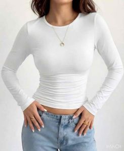TINA - Round Neck Long Sleeve Top Basic Long Sleeve Top Free Size Tank Top