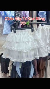 Chân Váy Tơ Nến Xoè Ba Tầng Phối Nhún Phồng Phong Cách Tiểu Thư Váy Công Chúa (ảnh & vid thật ở cuối)