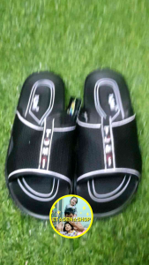 รองเท้าแตะหน้าผ้า สีดำน้ำตาล ทรงช่าง ทรงเอ เนื้อผ้าดีทนทานพื้นเกาะยืดดี