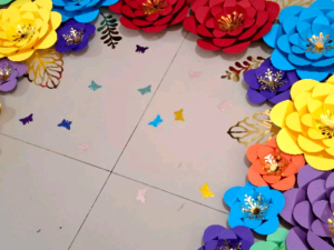31pcs rainbow wall decoration paper flower set