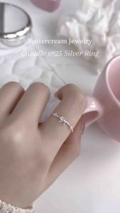 BUTTERCREAM Camille s925 Sterling Silver Ribbon with Zirconia Ring