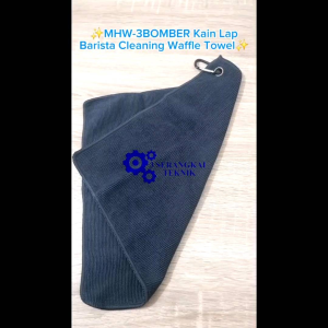 MHW-3BOMBER Kain Lap Barista Cleaning Waffle Towel High Absorbent 30x30cm - CT5304B - Black
