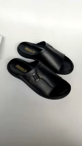 Sandal Kulit Pria Sendal Selop Tapak Tebal