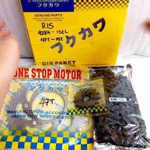 GEAR PAKET GIR SET R15 LAMA V1 V2 428H-132L 47T-15T ORIGINAL ORI ASLI FUKUKAWA