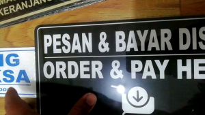 CUSTOM SIGN AKRILIK KEPERLUAN RESTO CAFE HOTEL BAHAN ACRYLIC