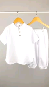 Setelan Koko Adam Putih Manasik Haji Anak Lucuna Size 1-5 Tahun