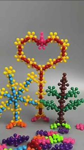 Hộp xếp hình hoa mai 400 chi tiết và 200 chi tiết. Đồ chơi ghép hình hoa tuyết giúp phát triển trí não rèn luyện khéo léo sáng tạo cho bé