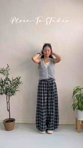 Balloon plaid pants กางเกงขายาวทรงบอลลูน ดีเทลผ้าลายตารางสุดคลาสสิค มี3สี