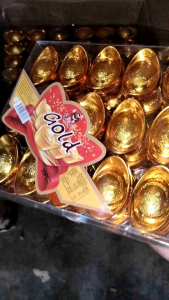 new gold ingot chocolate golden color ingot with chocolate inside 30pcs
