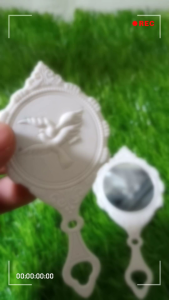 souvenir kaca - isi 50 pcs souvenir kaca bulat putih kemasan plastik