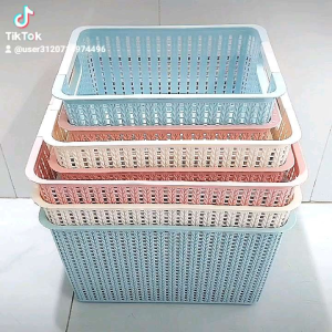 Rổ đan cao đựng đồ - Đựng mỹ phẩm nhựa Việt Nhật cao cấp