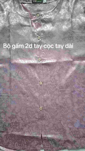 Bộ gấm 2da tay dài quần dàivải co dãn nhẹ phi sai 75kgđóng túi 2 bên áoáo xẻ tà giống áo bà baquần xuông có may trần chỉ đũng quầnnhiều màu phì hợp mặc đi tiệcđi chơi ở nhà thoải mãi dẽ chị