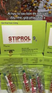 Hộp 6 ống bơm trực tràng glycerol stiprol 9g hỗ trợ táo bón
