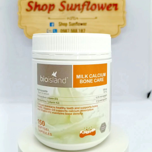Viên sữa bổ sung canxi Bio Island Milk Calcium Bone Care 150 viên của Úc giúp khỏe xương và răng