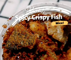 น้ำพริกยายจุ่น น้ำพริกสลิดกรอบ เนื้อปลาสลิดคำโต