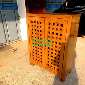 Tempat Sepatu Kayu Jati & Rak Sepatu Minimalis Retro