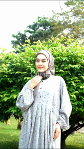 DRESS JUMBO SISSY3 MAXY LD 130 3XL XXXL BAHAN MANGO CRINCLE By BINTI GAMIS JUMBO MOTIF BUSANA MUSLIM JUMBO