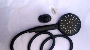 PROMO SHOWER HITAM-SHOWER 1 SET LENGKAP DENGAN KRAN DOUBLE SHOWER KEPALA BESAR DENGAN 3 VARIASI AIR