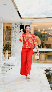 เสื้อยูกาตะ คอจีนป้าย คอปีน เสื้อตรุษจีน ขนาดเริ่มต้น 38-46 นิ้ว