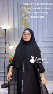 KhilyaaFashion-MARWAH GAMIS MUSLIMAH (SET HIJAB) DRESS LAYER MODEL TERBARU / MAXI DRESS WANITA BUSANA MUSLIM SYARI BEST SELLER