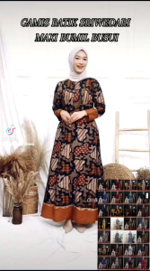 Gamis Batik Pesta Wanita Desain Modern Batik