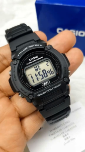 JAM TANGAN PRIA CASIO ORIGINAL W-219H-1A - W219H DIGITAL HITAM