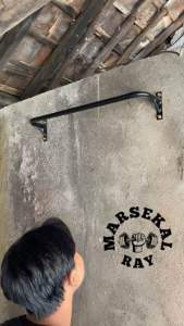 Pull Up Bar Single Kuat Beban 150 Kg Wall Mounting