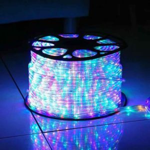 【COD&Ready】Rohstar High quality 220v 50M 100M/box Christmas rope Lighting Round Rainbow LED Strip Lights Rope Light