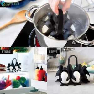 ✳️Ready Stock✳️ Penguin Shape Boiled Egg Holder Home Cookware Egg Display Organizer Kitchen Tool 企鹅煮蛋器