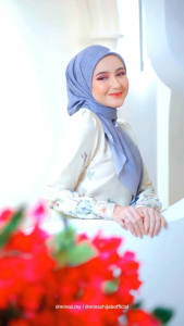 Minaz Monogram Chiffon Voile
