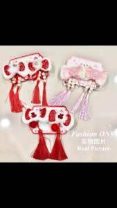 (Ready Stock 现货🇲🇾) New Year Red Color Chinese Style Bowknot Girls Tassels Hairpin Hair Clip 新年款红色中国风蝴蝶结女童流苏发夹