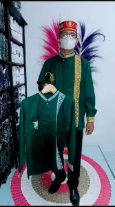 Baju koko bordir Aceh motif pucuk rebung