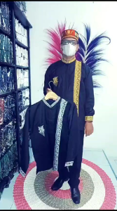 Baju koko bordil Aceh motif pucuk rebung