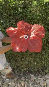 Kelopak Bunga Dekorasi Pelaminan model bunga sepatu siameter 47cm / Artificial Flower / Kap Bunga Dekorasi / Bunga Hias / Giant Flower Premium / bahan kain organdi Organza