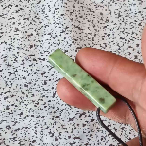 Kalung Liontin Giok Nefrit Jade Hijau Lumut Aceh Super Model