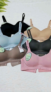 Bra Sukan Tanpa Wayar Span Nipis Bernafas Outdoor Clothing Sport Bra Fitness Glossy Bra Wireless Underwear Size 36-42 7806