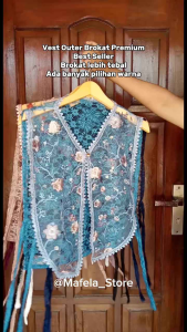 OUTER VEST BROKAT IMPORT//ROMPI BROKAT//VEST PREMIUM