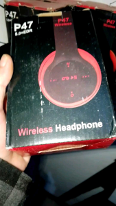 Wireless Headphone P47 5.0 EDR Warna Merah dari Produk Ini dengan Spesifikasi Wireless Headphone Bluetooth Earphone Headset Bass Handsfree