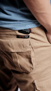 Celana cargo panjang pinggang karet