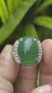 Cincin Batu Akik Kristopas Hijau Garut Asli Natural
