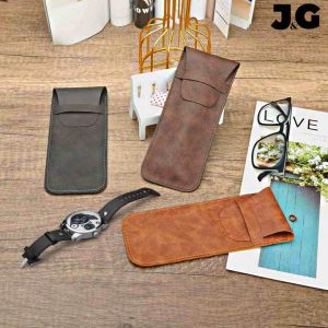 Watch & Eyeglasses Leather Sleeve Eyeglasses Leather Pouch Watch Pouch Watch Sleeve Eyeglasses Case Jewelry Pouch Case