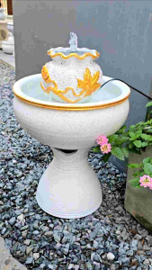 น้ำพุน้ำล้นบ้านและสวนและเสริมมงคลฮวงจุ้ย+พร้อมปั๊มน้ำ