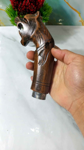 gagang golok singa kayu Rasamala diplitur murah