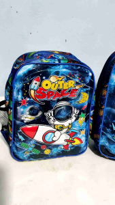 Tas anak sekolah laki-laki tas led bisa nyala karakter astronot lampu LED Ready 3 ukuran