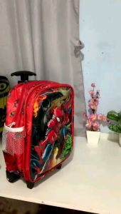 Tas troli anak sekolah anak TK banyak karakter lampu LED banyak karakter