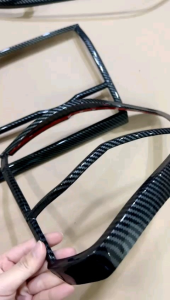 Paket Garnish Lampu Depan Belakang Grand Fortuner 2012 2014 2015 Carbon Glossy