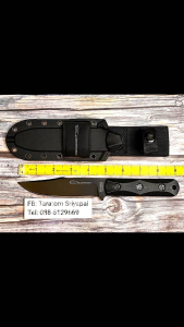 มีดพกใบตายฟลูแทงค์ ยี่ห้อ Ka-Bar รุ่น EK50 เป็นมีด Commando Knife เทคติคอล ใบเหล็กกล้า Cro-Van 1095 ด้ามจับ Ultramid เป็นโพลิเมอร์ ซองโพลิเมอร์ มาพร้อมกล่องใส่ สวย คมครับ ผลิตที่ประเทศจีน