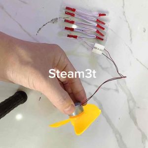 Bộ phát điện gió sáng 10 LED Đã nối dây hoàn chỉnh Dùng DIY học tập thí nghiệm STEAM - LK0715