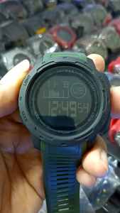 JAM Tangan SKYMAX 1808G Original Wateresis Tali RUBBER Alaram AkTiF Pria Diameter 50 mm Free Baterai Cadangan